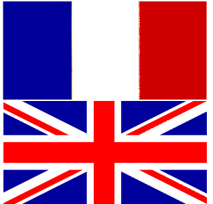 French and British Flags